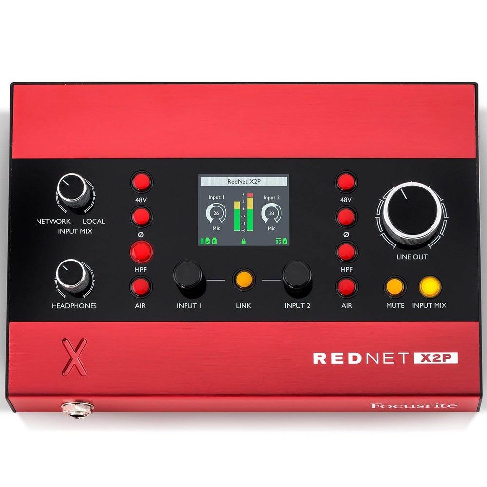 Focusrite RedNet X2P 2x2 Analogue I/O w/ 2x Mic Pres Headphone