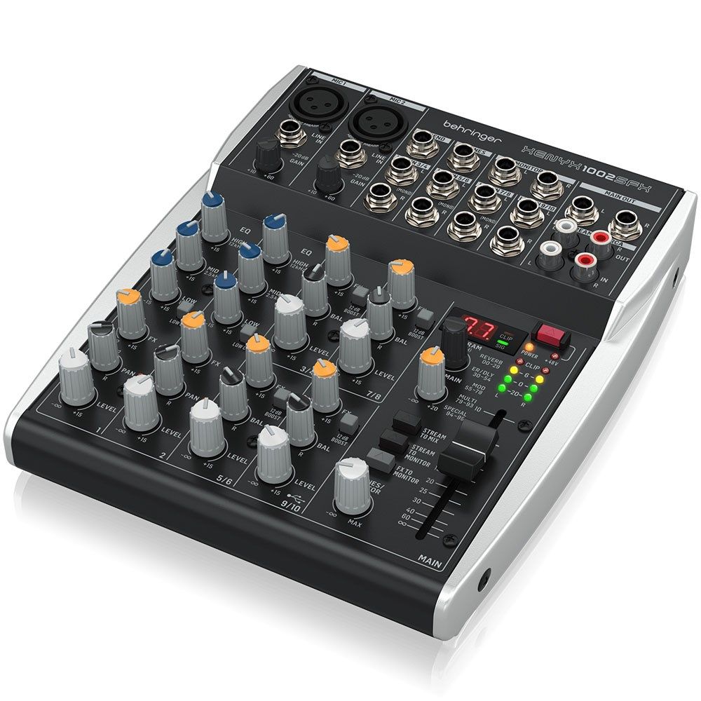 Behringer Xenyx 1002SFX 10-Input Mixer w/ USB & Klark Teknik