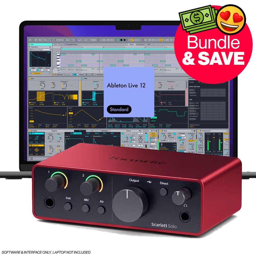 ScarletSoloGen4At2020AudioTechnicaXLRセット Focusrite Scarlett Solo Gen 4 Audio Interface Bundle With