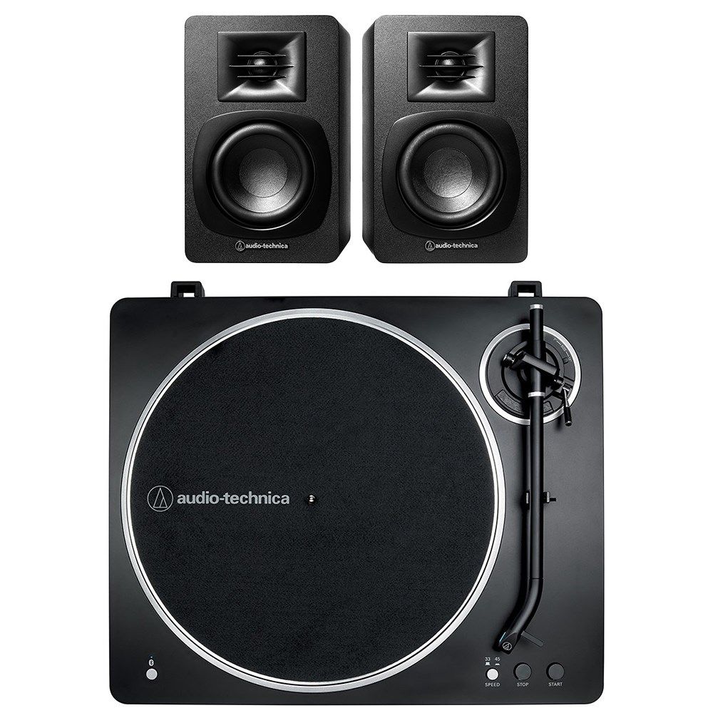Audio Technica LP70X BT Turntable Bundle w/ SP3X Speakers (Black