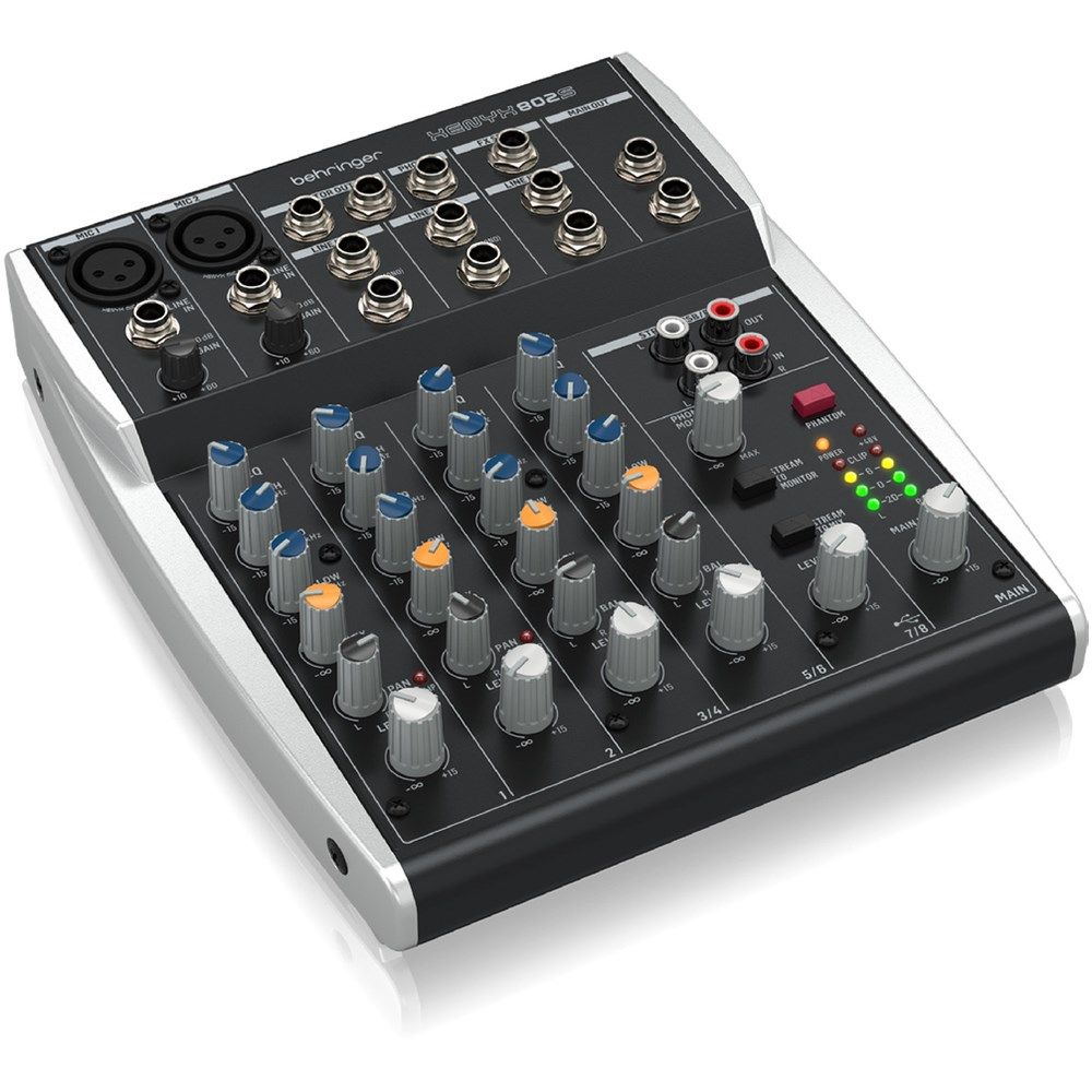Behringer XENYX 802USB ミキサー・オーディオI/O Behringer Xenyx 802S Premium Analog 8-Input Mixer w/ USB Streaming