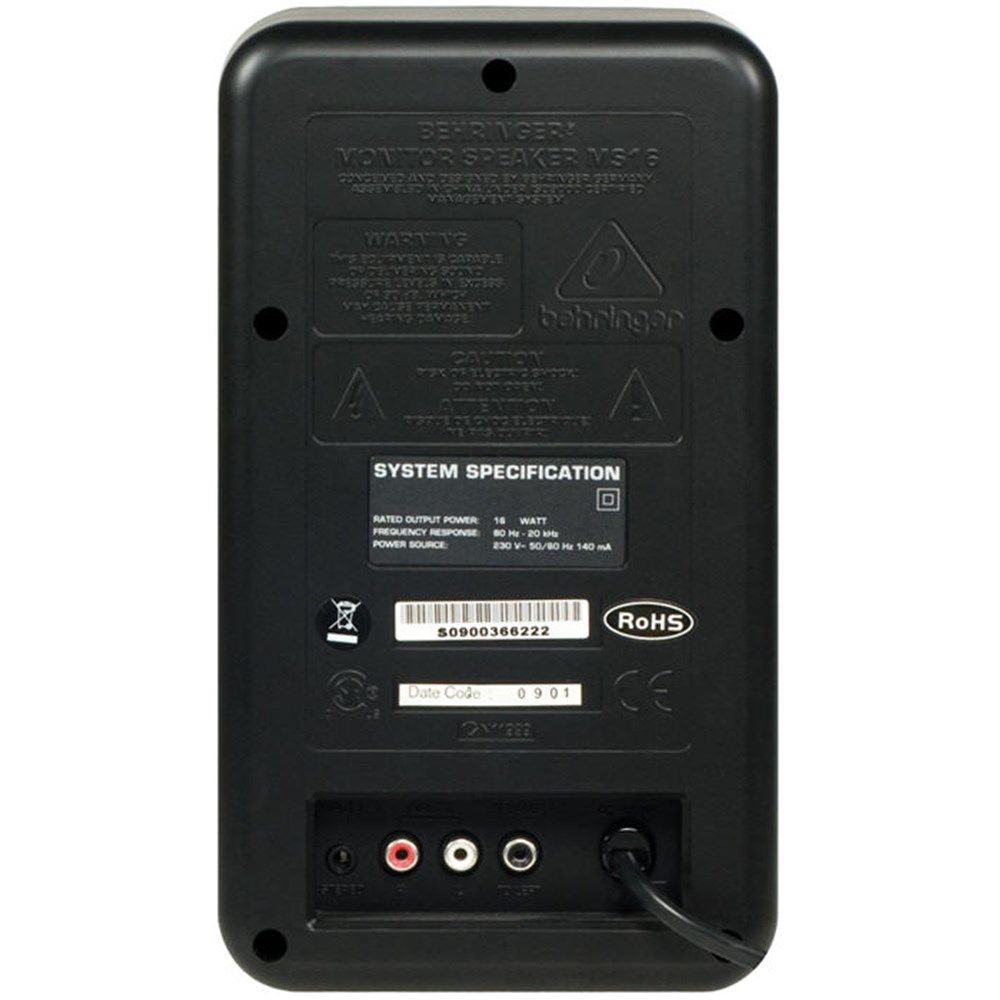 BEHRINGER MONITORSPEAKER MS16(中古) 中古 Behringerベリンガー スタジオモニター MS16 スピーカー