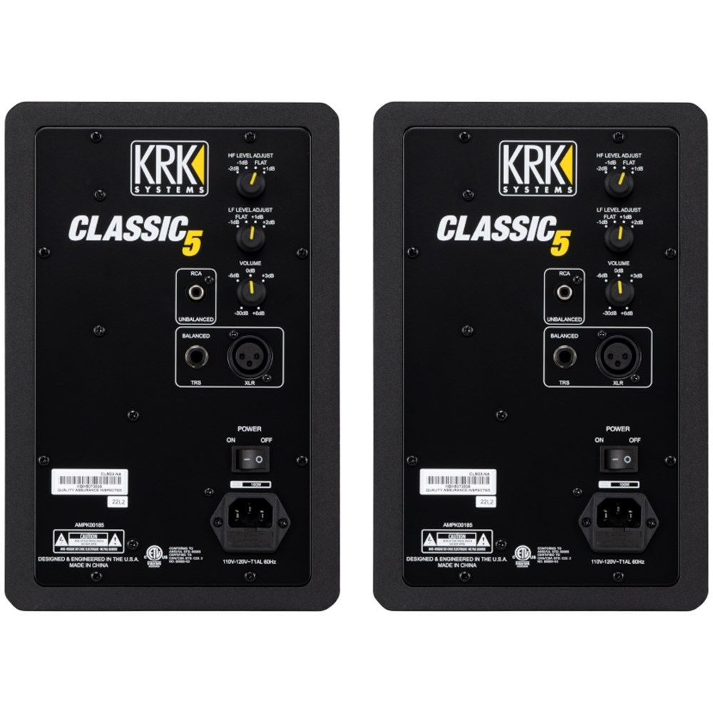 KRK Classic 5 Professional 5" Powered Studio Monitor Pack w/ Cables & Isolation Pads (Pair)