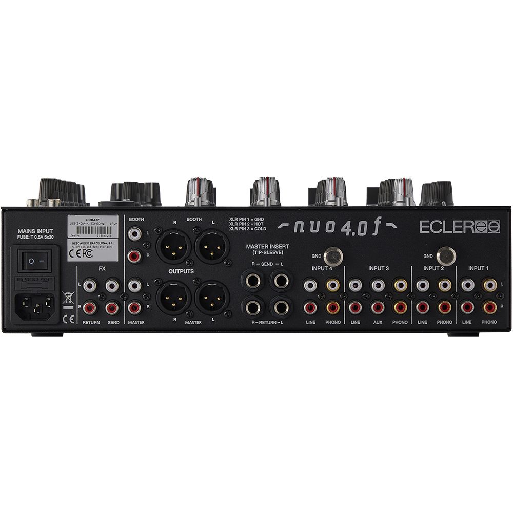 Ecler NUO4.0F Four Channel Analogue DJ Mixer (Black) | Store DJ