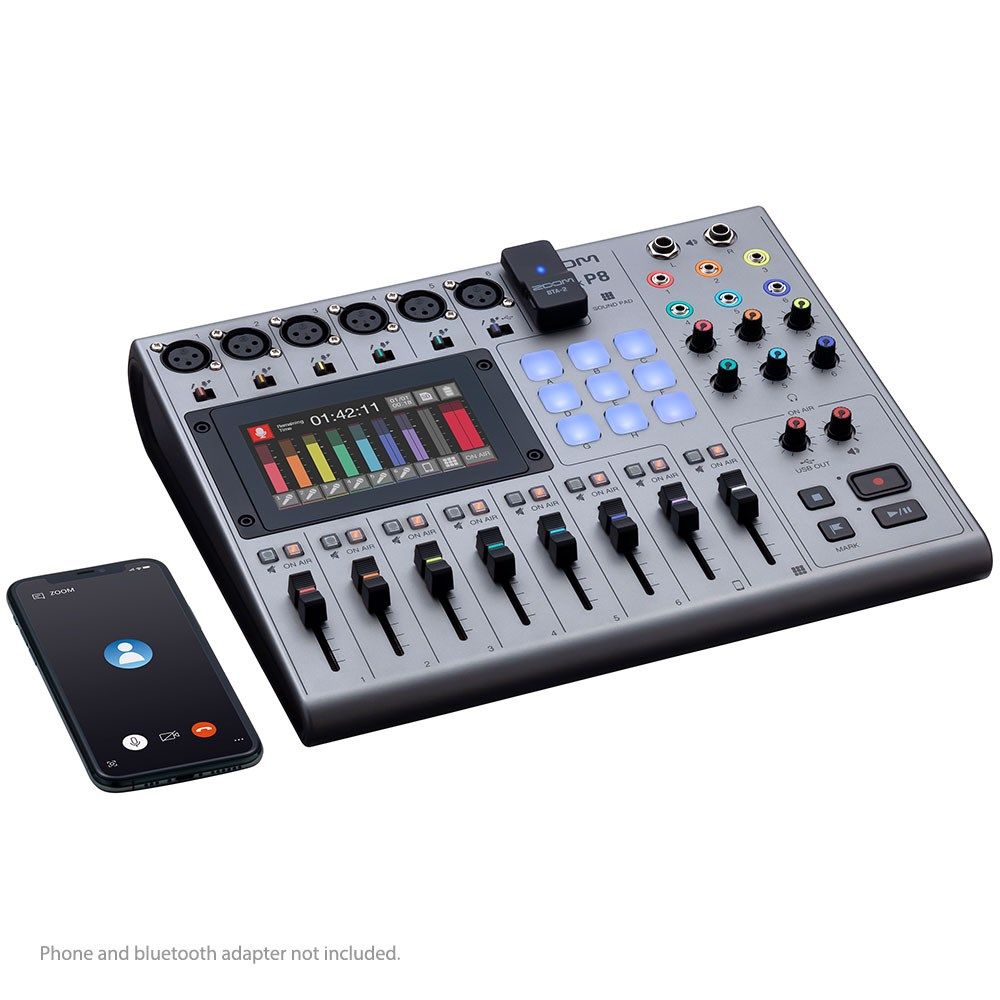 Zoom P8 Podtrak Podcast Recorder w/ 6 Mic Inputs & 6 Headphone Outputs ·  Store DJ