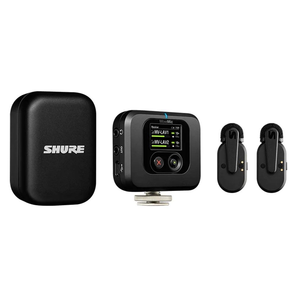 shure movemic one 2つとmovemic receiver Shure MoveMic Two Kit 2 Person Clip-On Wireless Mic System for