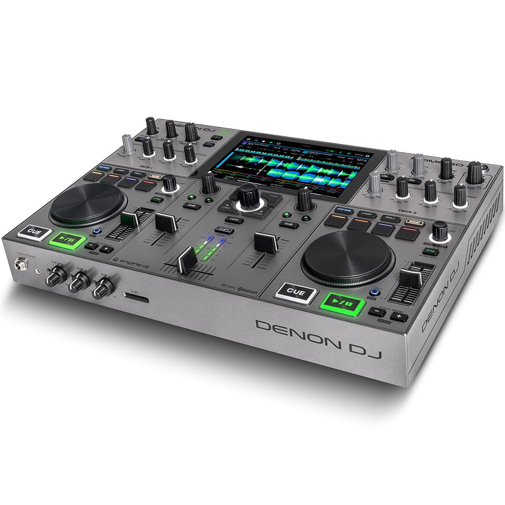 Denon Prime Go + 2-Deck Rechargeable Smart DJ Console w/ 7