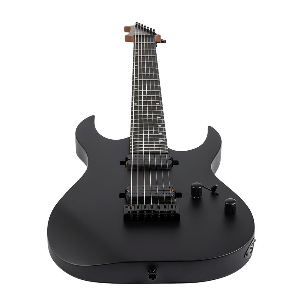 Spira S-407-MBK-LH Left-Handed 7-String Electric Guitar (Satin Black)