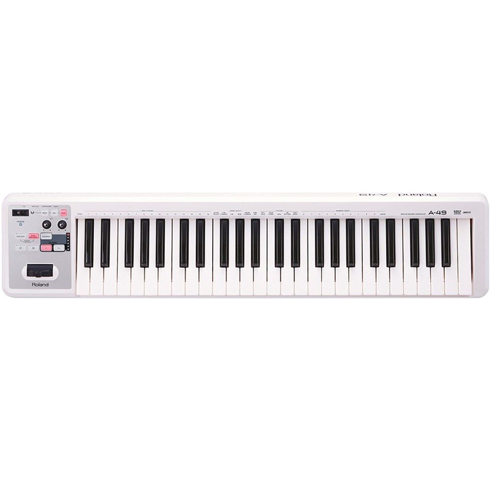 Roland A-49 49-Key MIDI Keyboard Controller (White) // Mannys Music