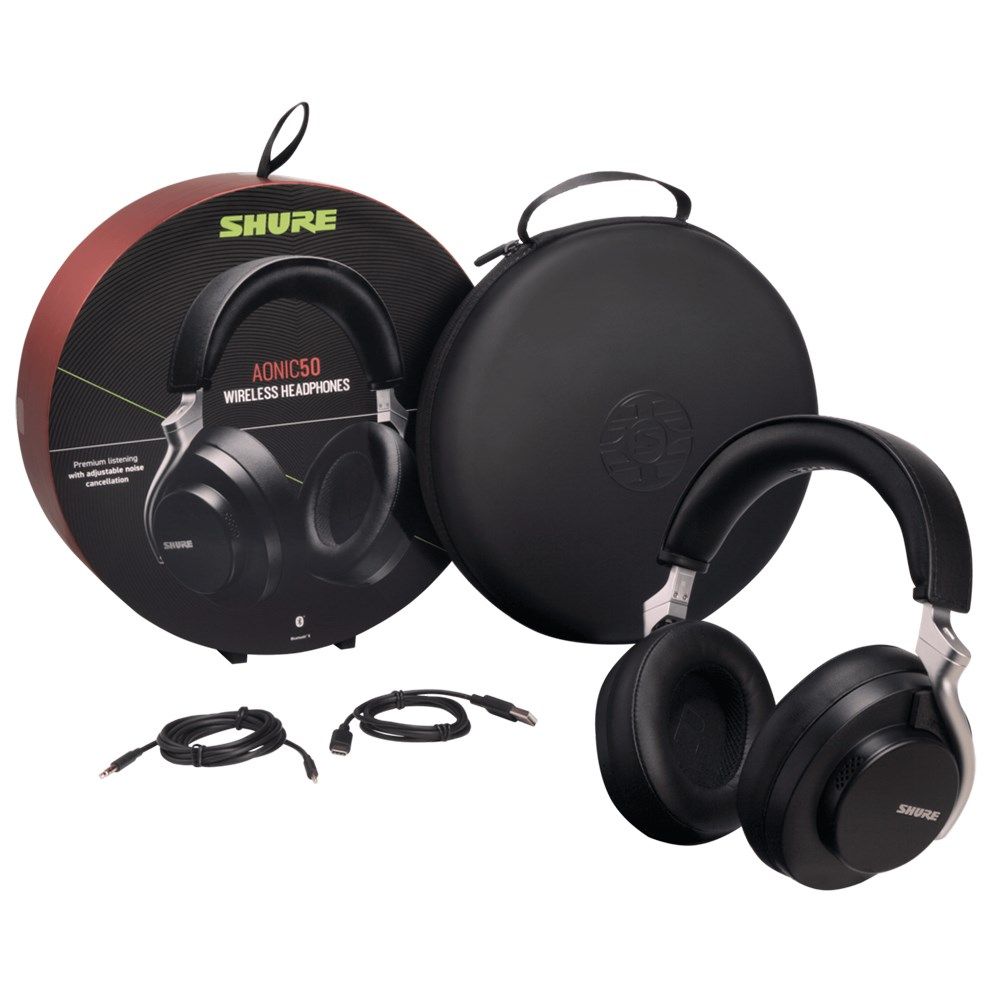 Shure Aonic 50 Wireless Noise Cancelling Headphones w Studio Quality Sound Black