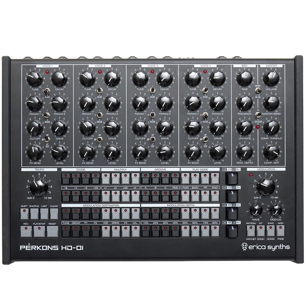 Erica Synths PÉRKONS HD-01 Erica Synths PĒRKONS HD-01 Black – Rhythmiqx