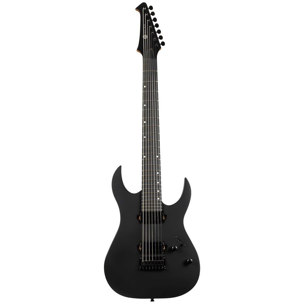 Spira S-407-MBK-LH Left-Handed 7-String Electric Guitar (Satin Black)