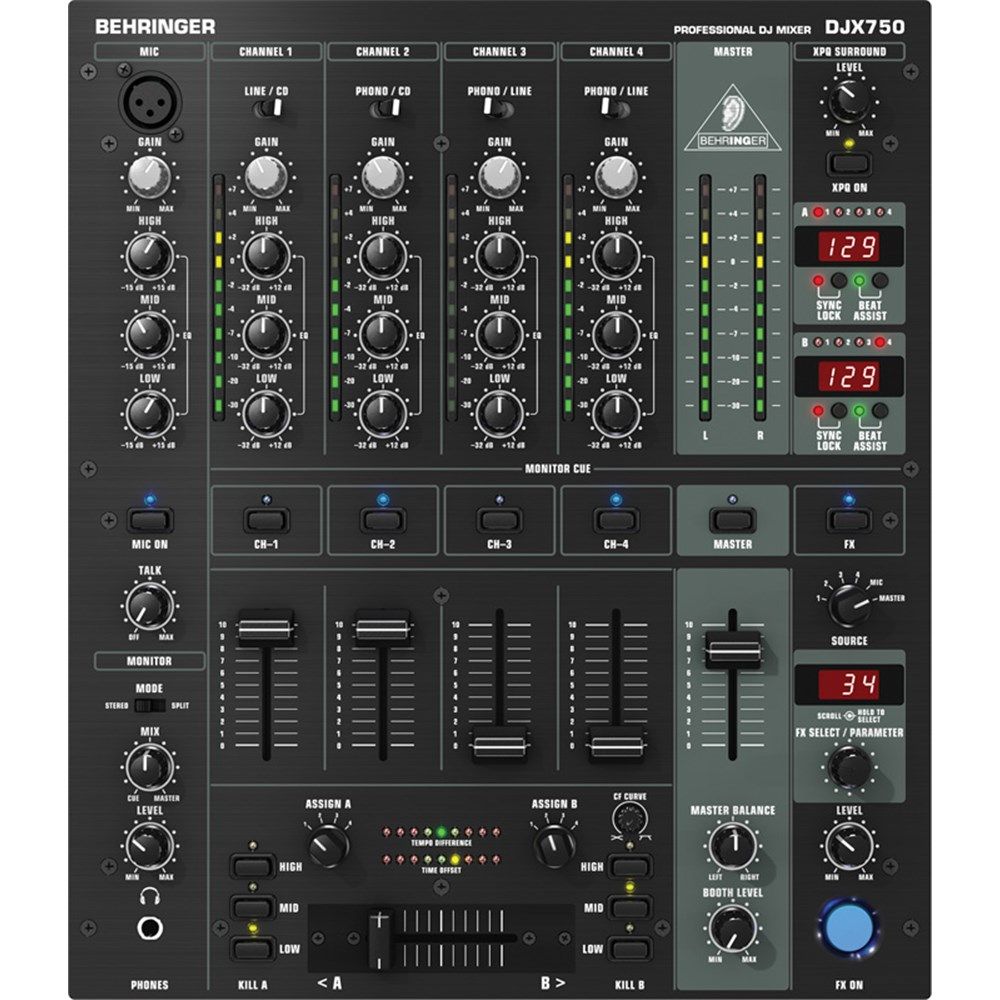 週末セールBEHRINGER DJX750 DJミキサー Behringer DJX750 DJ Mixer w/ FX