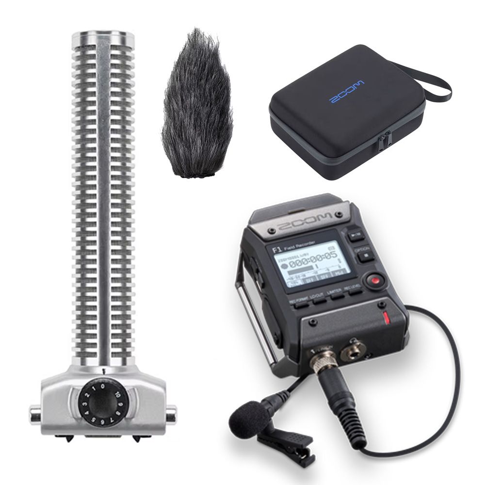 Zoom F1-LP Bonus Pack F1 Field Recorder + LMF1 Lavalier Mic +