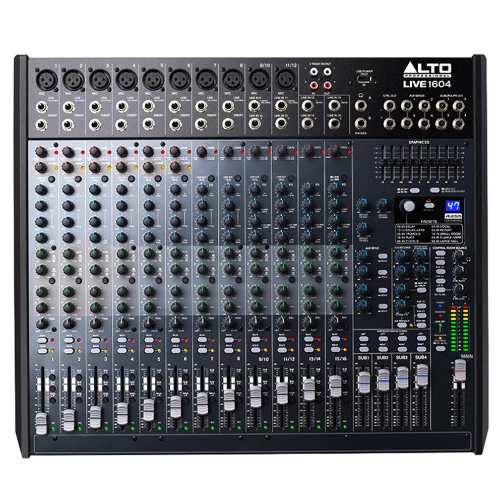 ALTO LIVE 1604 USB搭載アナログミキサー 16ch ケース付き cac5d508bcbbd6bca0aaa868155e54