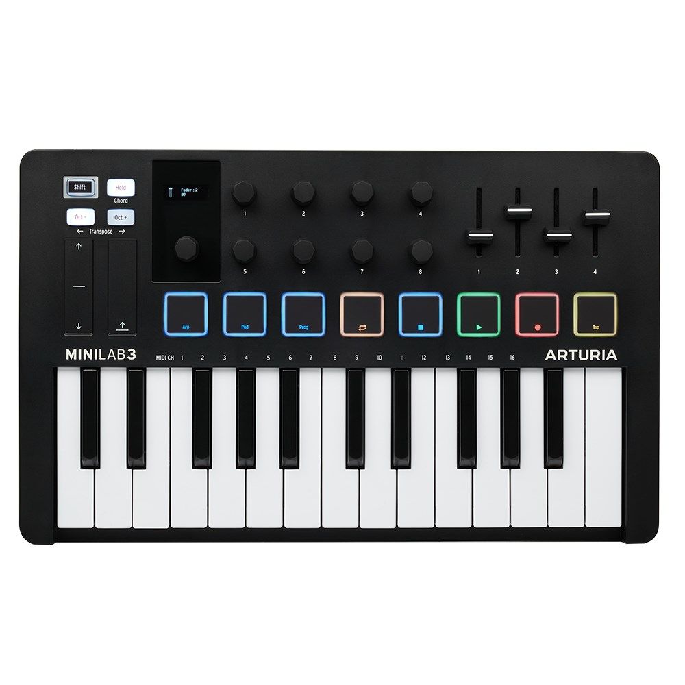 Arturia MiniLab Mk3 25-Key Universal MIDI Controller (Black