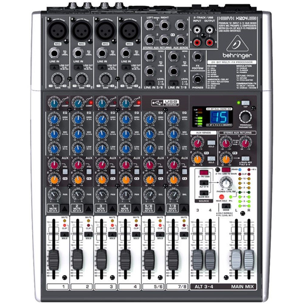 Behringer Xenyx X1204USB 12-Input Mixer w/ FX & USB