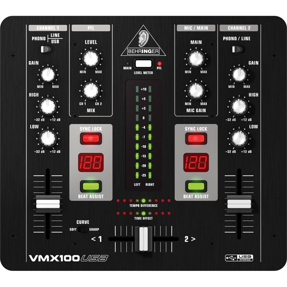 Behringer VMX100USB DJ Mixer w/ USB | Store DJ