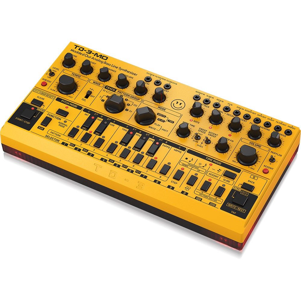 Behringer TD3 MO AM Modded Out Analog Bass Synthesizer (Yellow