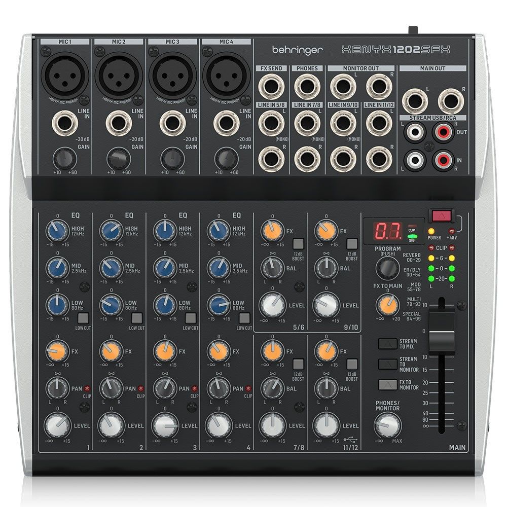 Behringer HENYX 1202SFX（極美品・新品同様） Behringer Xenyx 1202SFX 12-Input Mixer w/ USB & Klark Teknik Effects