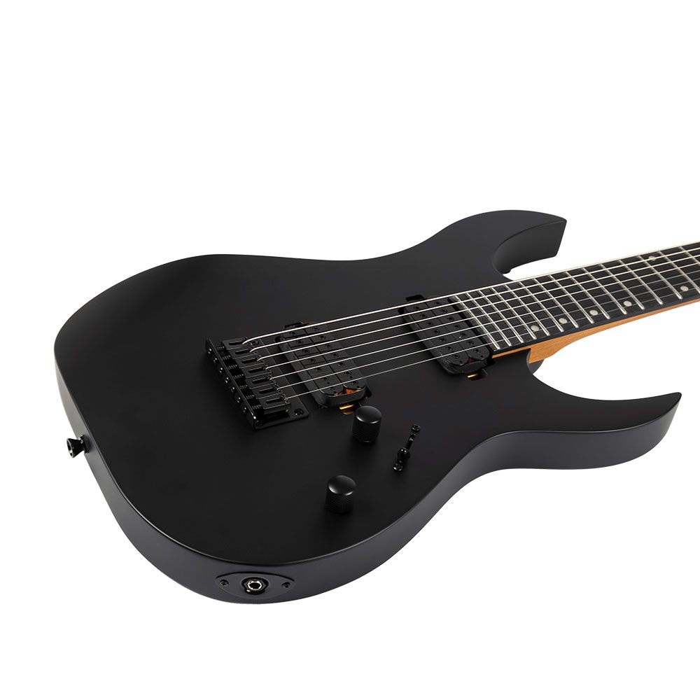 ギター SELDER / STRATO-type / Lefty / Black Spira S-407-MBK-LH Left-Handed 7-String Electric Guitar (Satin Black)
