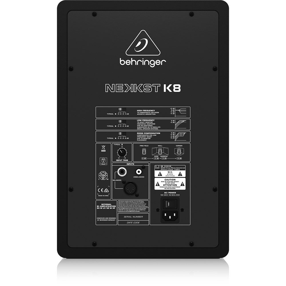 スタジオモニター BEHRINGER K8 NEKKST ペア Behringer Nekkst K8 Active 8