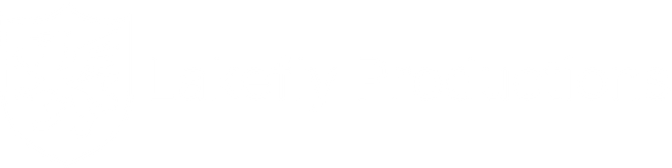 Lakefly Productions Logo | White | Transparent | Wide