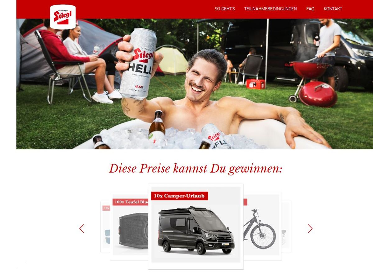 Stiegl Sommer Gewinnspiel 2024