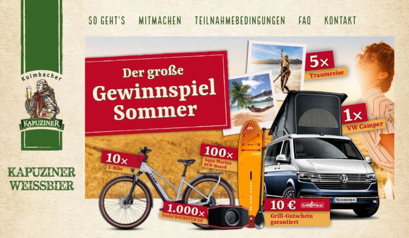 Kapuziner — Kapuziner Sommer Gewinnspiel