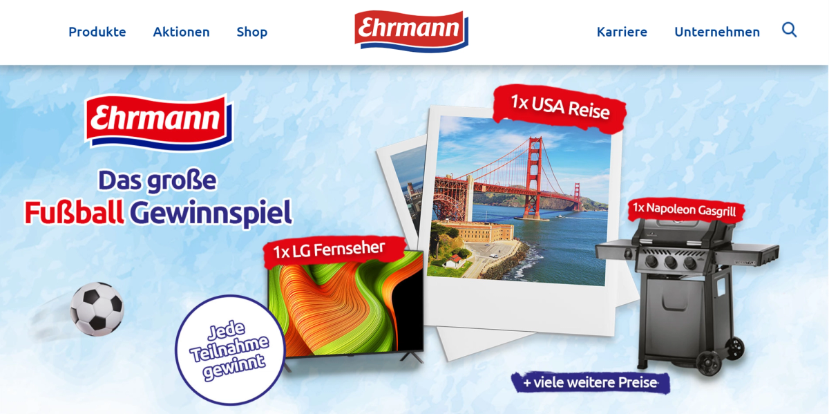 Ehrmann Gewinnspiel 2026