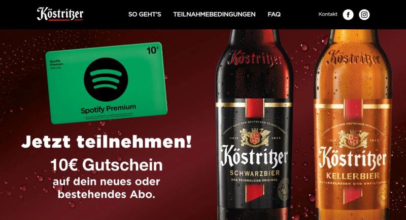 Köstritzer — Köstritzer Zugabeaktion mit Spotify 2025