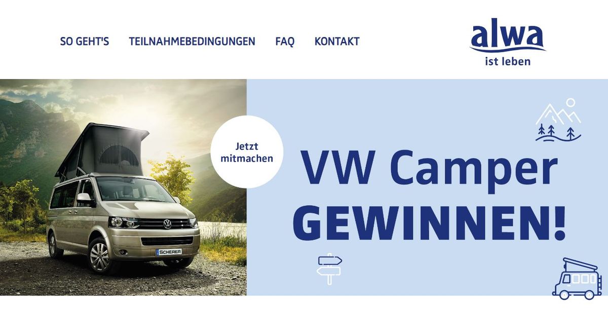 alwa Gewinnspiel mit VW Camper 2024