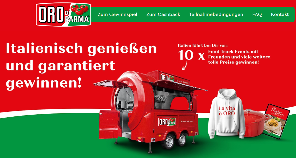 Oro di Parma Foodtruckevent Gewinnspiel