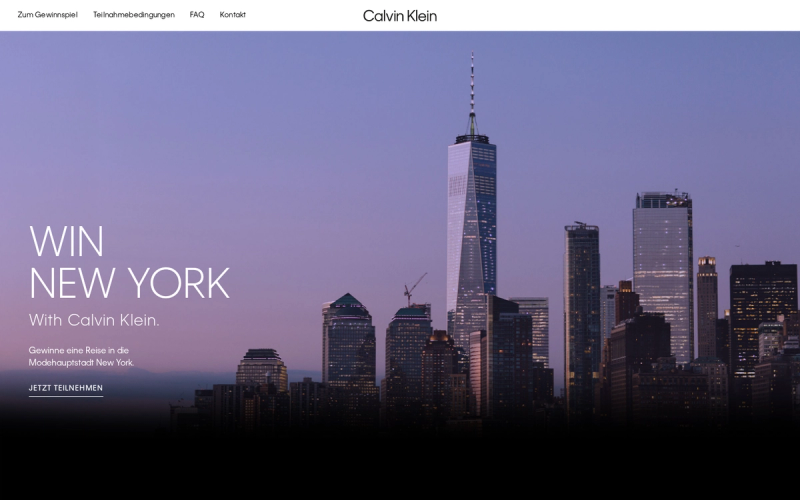 Calvin Klein — Calvin Klein Reise Gewinnspiel 2026