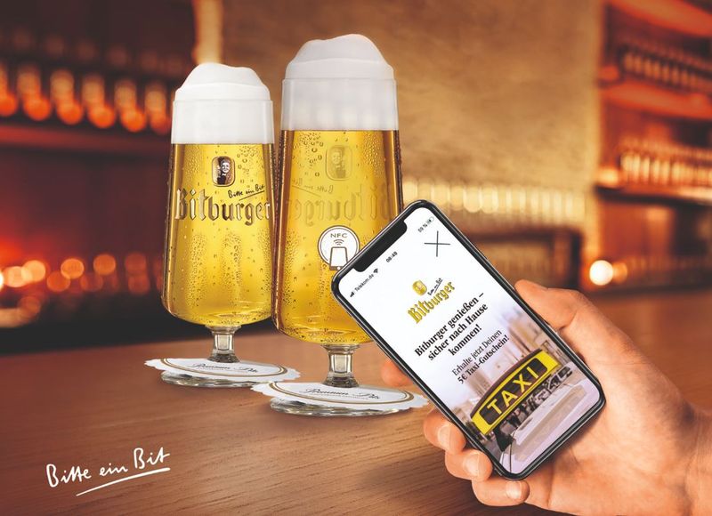 Bitburger — Bitburger Taxigutschein Aktion mit NFC