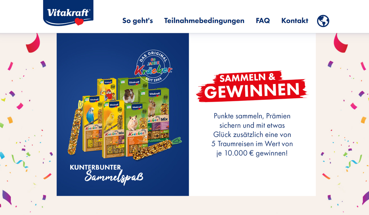 Vitakraft Sammelspaß zum Kräcker Jubiläum