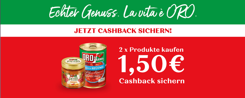 Oro di Parma — ORO di Parma Cashback & Gewinnspiel 2026