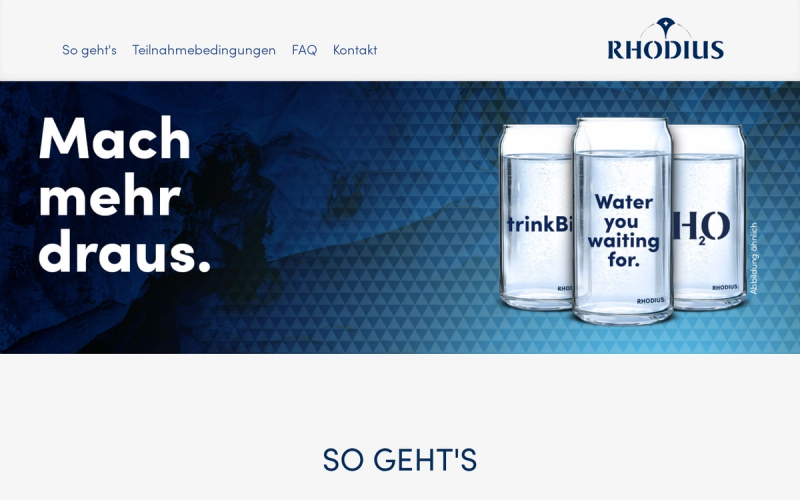 RHODIUS — Glasaktion 2026
