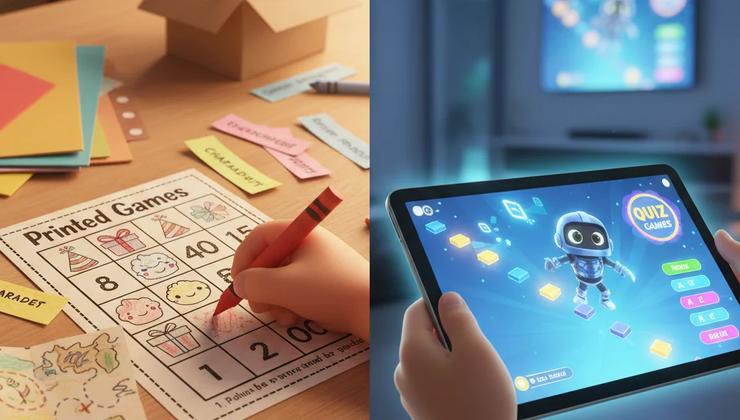 Digital vs. Printed Birthday Party Games: Which Wins for Your Kid's Big Day? ๐ฎ vs. ๐๏ธ