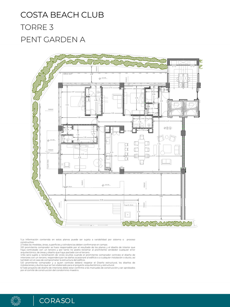 Plano de Torre 3 · Unidad 3A