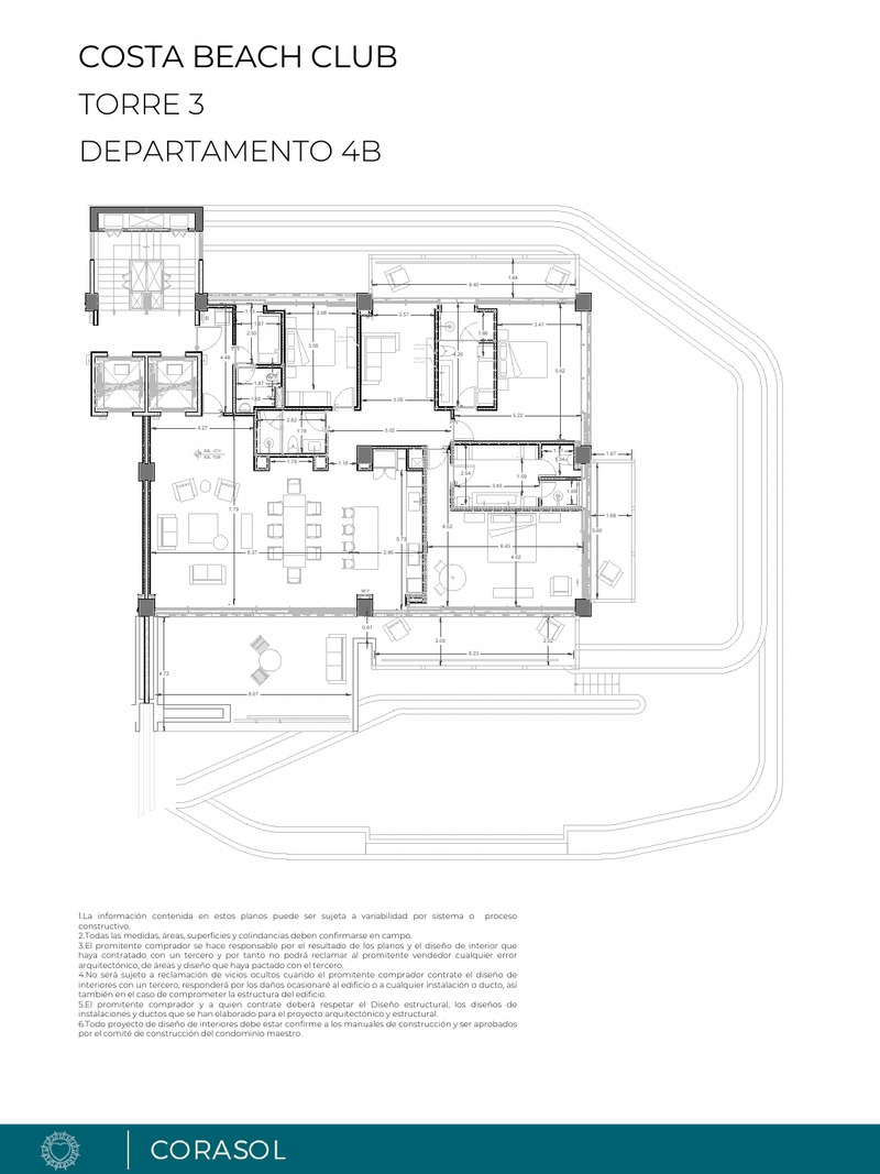 Plano de Torre 3 · Unidad 4B