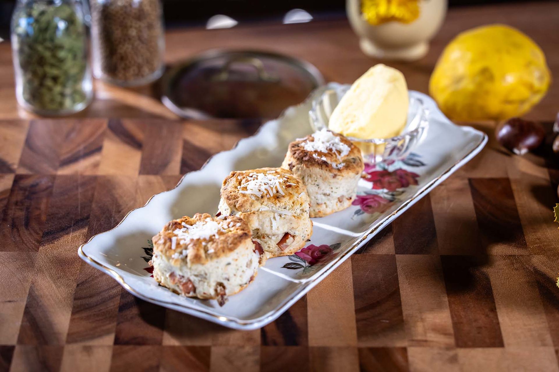 Parmesan, pancetta and herb scones