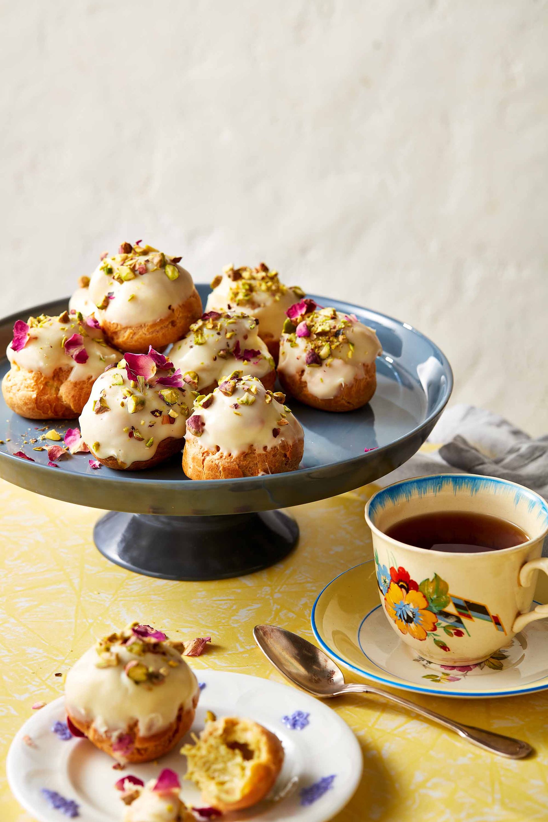 Puffs on a serving dish