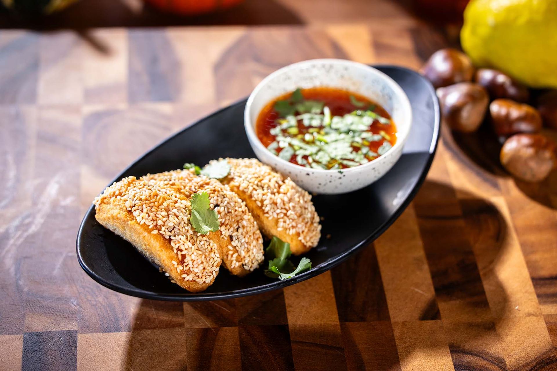 Crispy prawn toast tacos