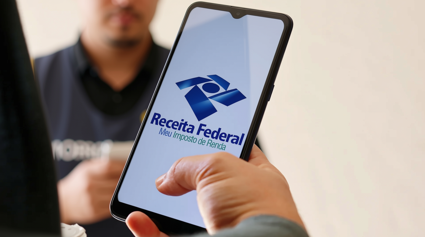Pessoa consultando a restituição do Imposto de Renda 2026 pelo celular