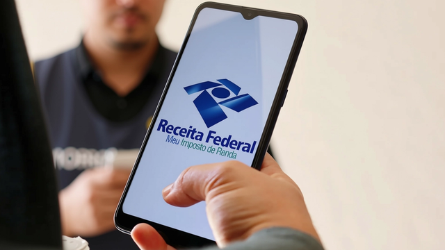 Pessoa consultando a restituição do Imposto de Renda 2026 pelo celular