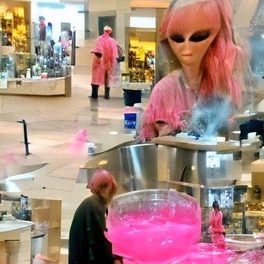 Alien making meth at the mall