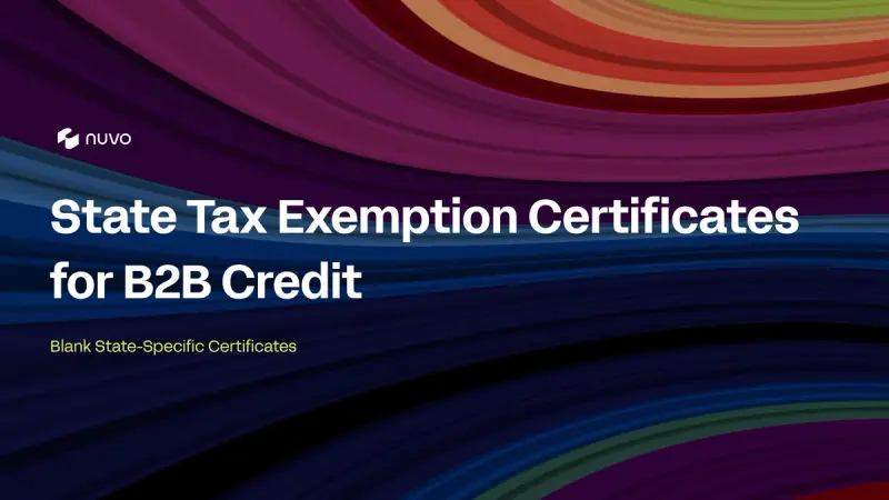 State Tax Exemption Certificates for B2B Credit Teams