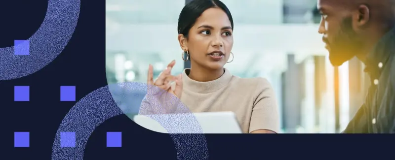 A salesperson discussing net 30 payment terms with a client