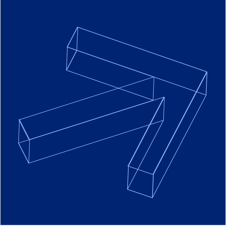 Nuvo Network wireframe mark on a navy background